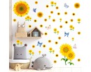 Sunflower with Butterfly wall decals 